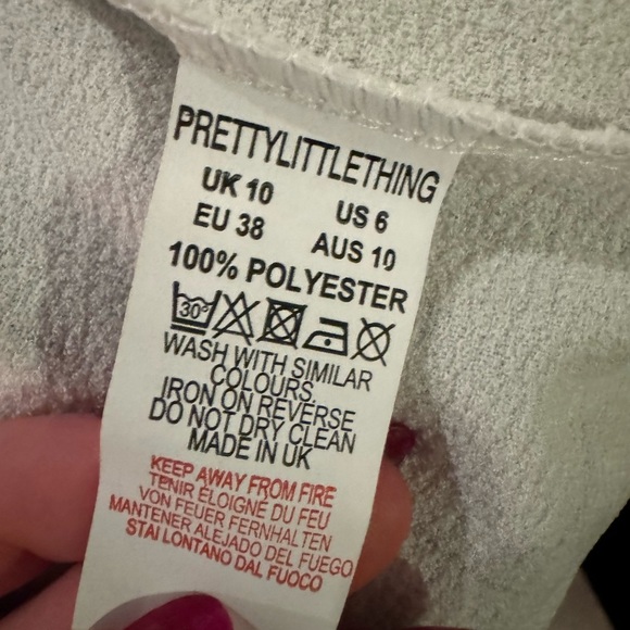 PrettyLittleThing White Check Blazer Dress US 6 - Picture 9 of 10